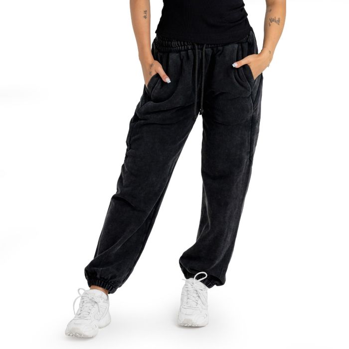 Women‘s Joggers Washed Black - STRIX L