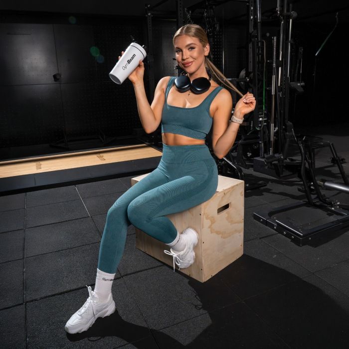 Lift Seamless Sports Bra Petrol - GymBeam XL