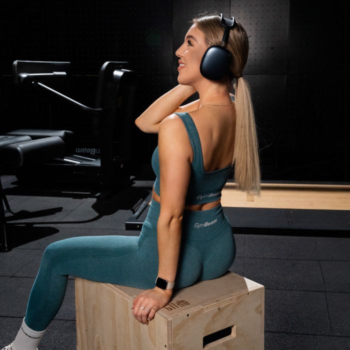 Lift Seamless Sports Bra Petrol - GymBeam XL