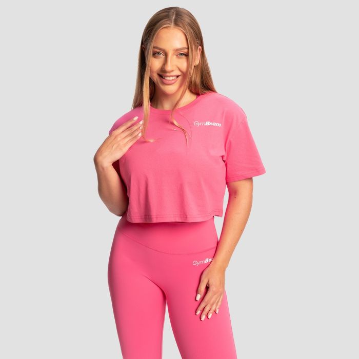 Women‘s Limitless Cropped T-Shirt Dragonfruit - GymBeam XL