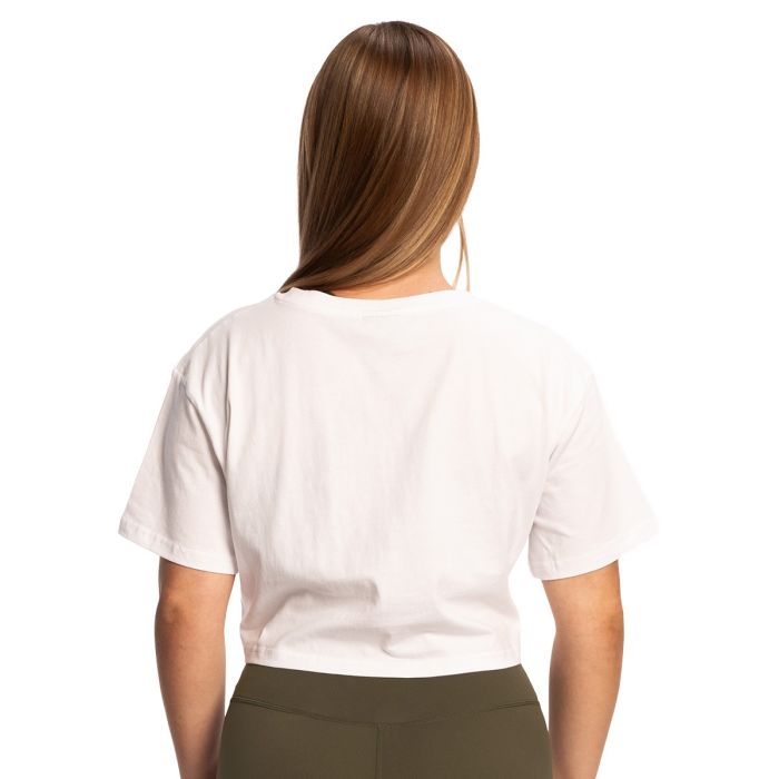 Women‘s Limitless Cropped T-Shirt White - GymBeam XXL