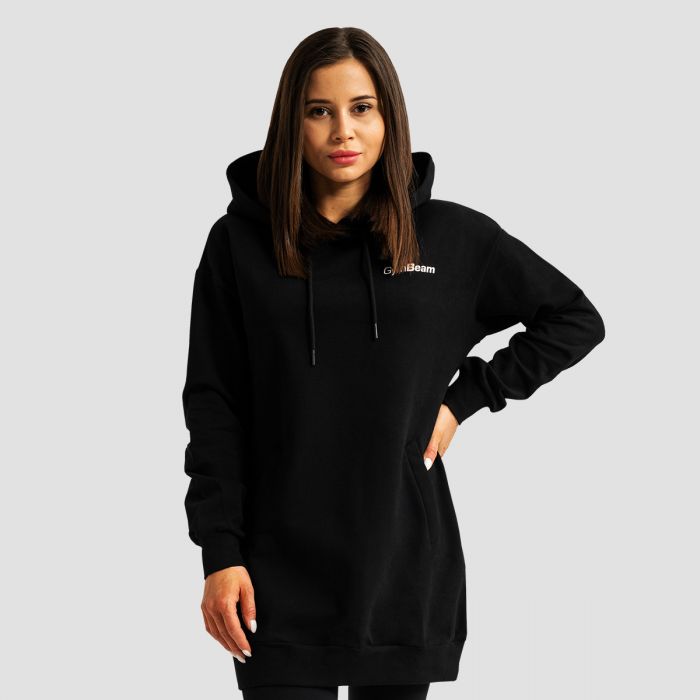 Women‘s Limitless Longline Hoodie Black - GymBeam XL