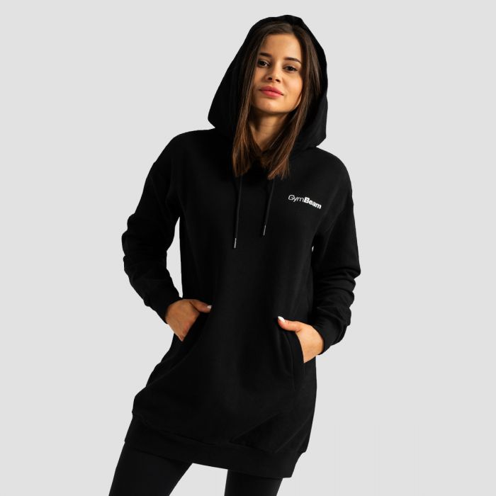 Women‘s Limitless Longline Hoodie Black - GymBeam XL