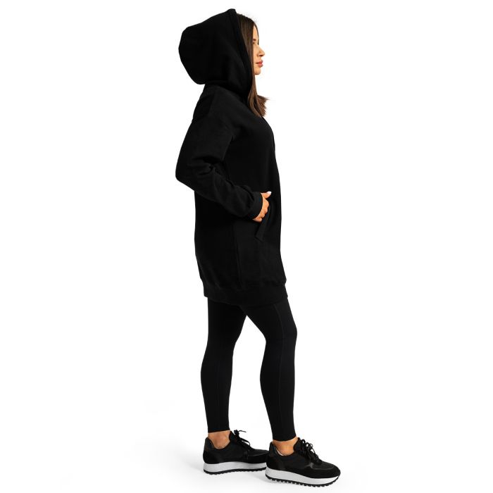 Women‘s Limitless Longline Hoodie Black - GymBeam XL