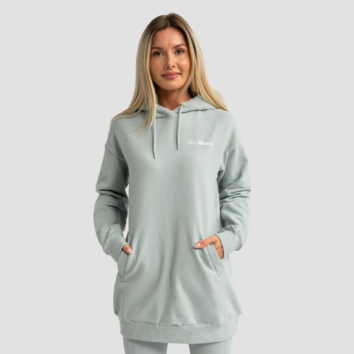 Women‘s Limitless Longline Hoodie Eucalypt - GymBeam XXL