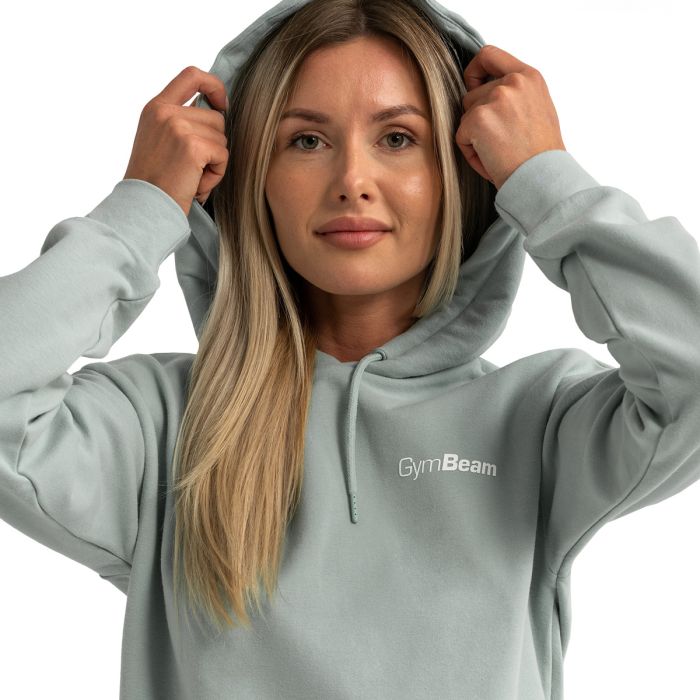 Women‘s Limitless Longline Hoodie Eucalypt - GymBeam XXL