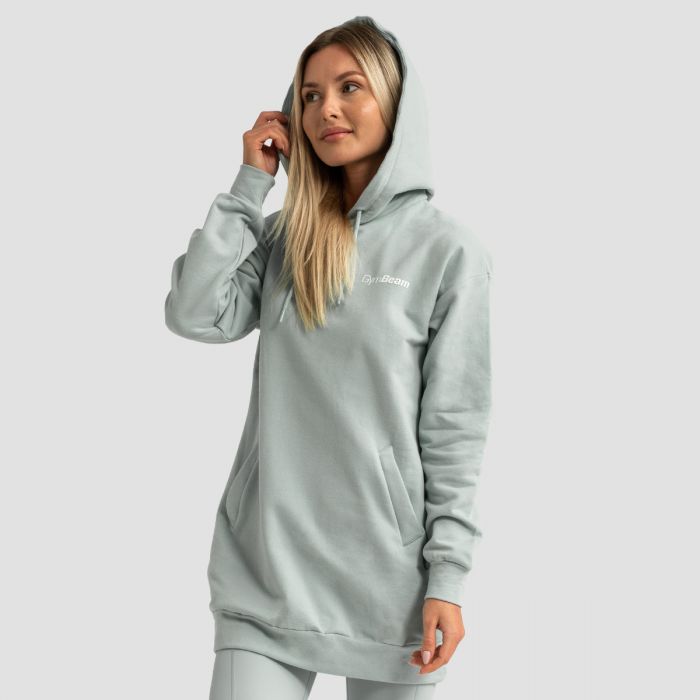 Women‘s Limitless Longline Hoodie Eucalypt - GymBeam XXL