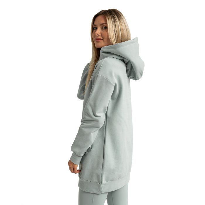 Women‘s Limitless Longline Hoodie Eucalypt - GymBeam XXL
