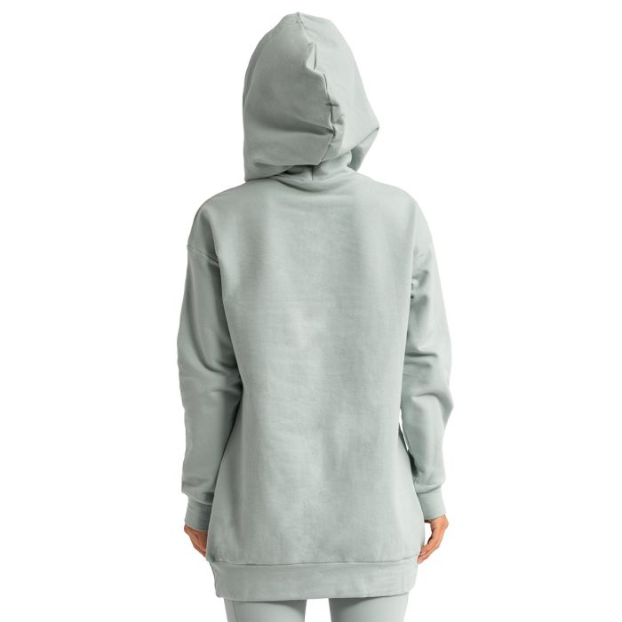 Women‘s Limitless Longline Hoodie Eucalypt - GymBeam XXL