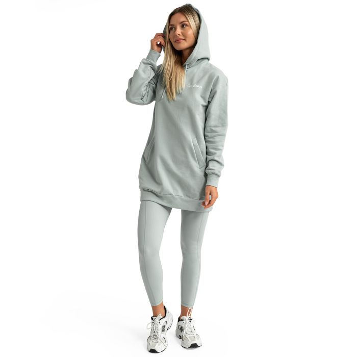 Women‘s Limitless Longline Hoodie Eucalypt - GymBeam XXL