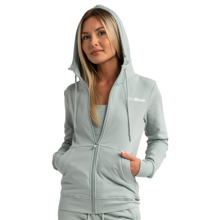 Women‘s Limitless Zip Up Hoodie Eucalypt - GymBeam XXL