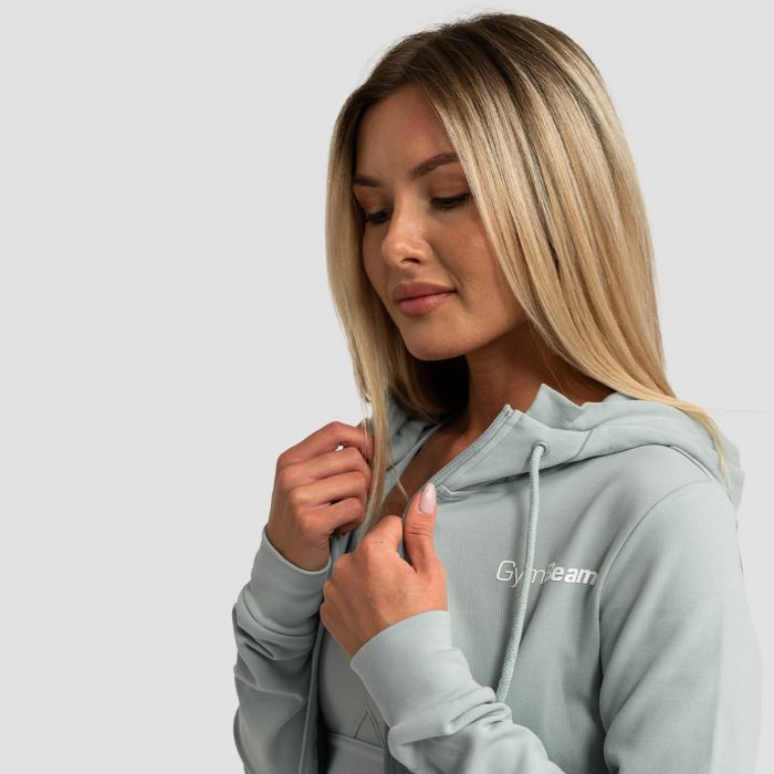 Women‘s Limitless Zip Up Hoodie Eucalypt - GymBeam XXL