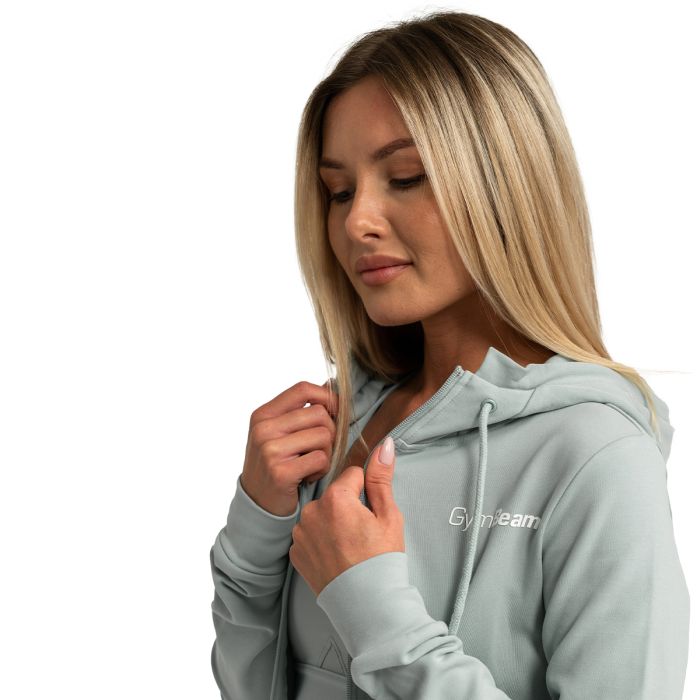 Women‘s Limitless Zip Up Hoodie Eucalypt - GymBeam XXL