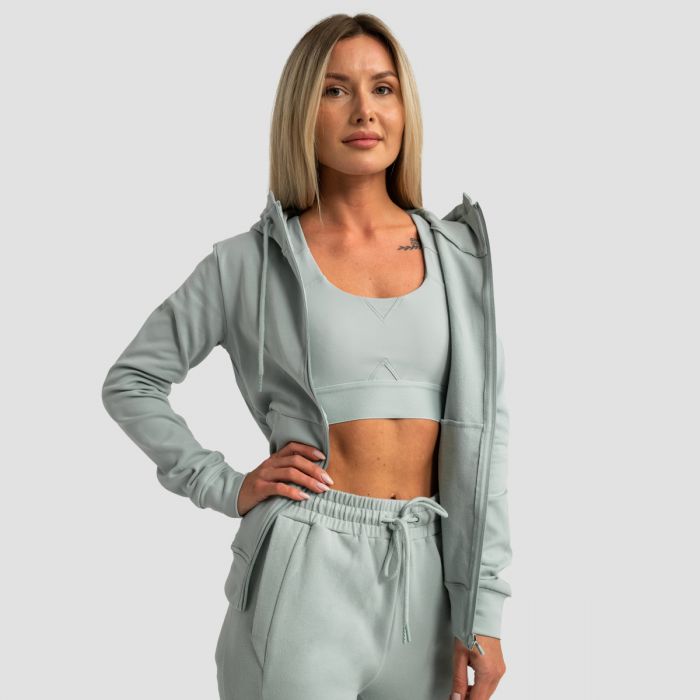 Women‘s Limitless Zip Up Hoodie Eucalypt - GymBeam XXL