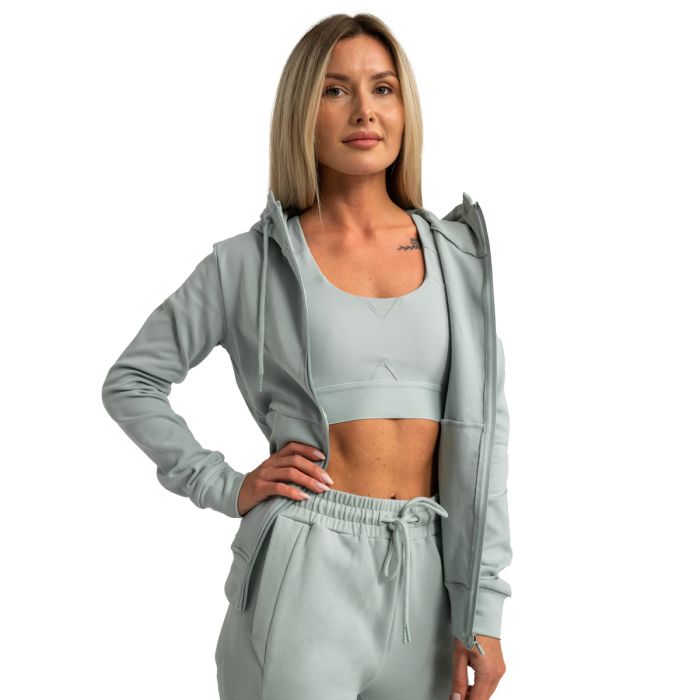 Women‘s Limitless Zip Up Hoodie Eucalypt - GymBeam XXL