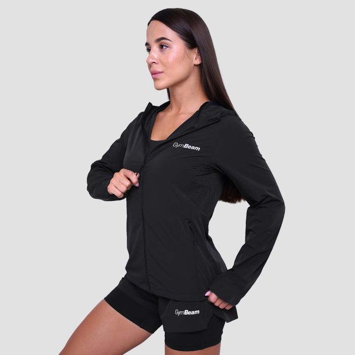 Women‘s Pulse Running Jacket Black - GymBeam XXL