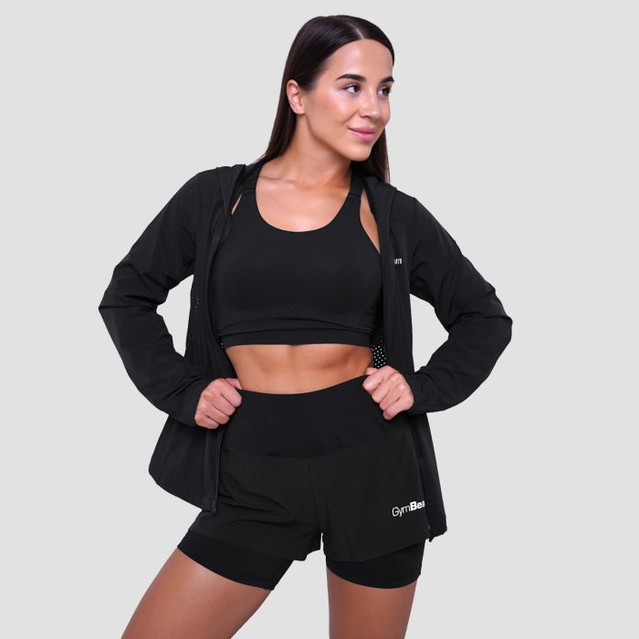 Women‘s Pulse Running Jacket Black - GymBeam XXL