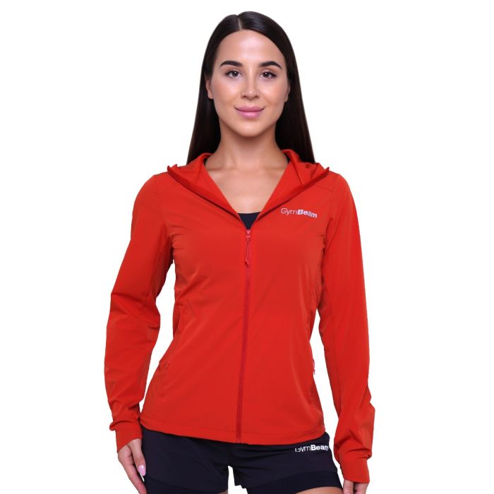 Women‘s Pulse Running Jacket Orange - GymBeam XXL