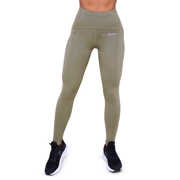Women‘s Pulse Running Leggings Vetiver - GymBeam XL