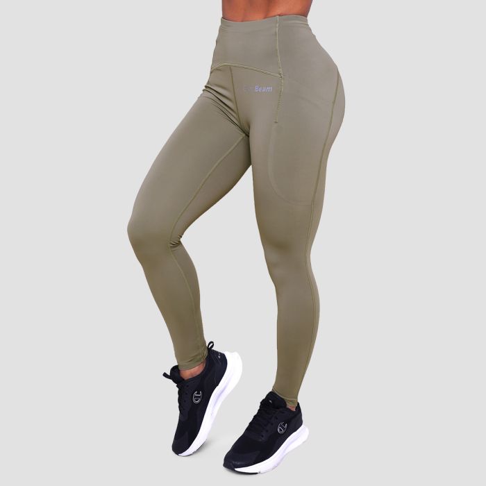 Women‘s Pulse Running Leggings Vetiver - GymBeam XL