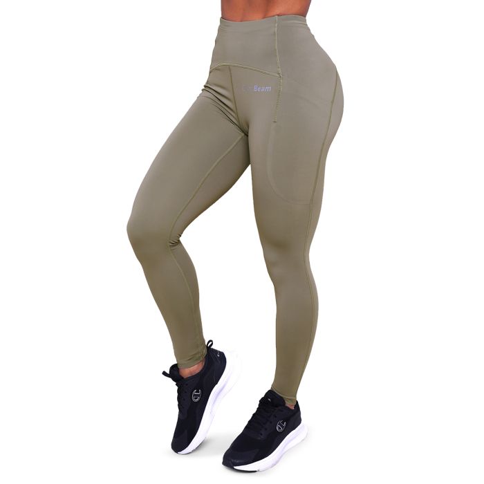 Women‘s Pulse Running Leggings Vetiver - GymBeam XL