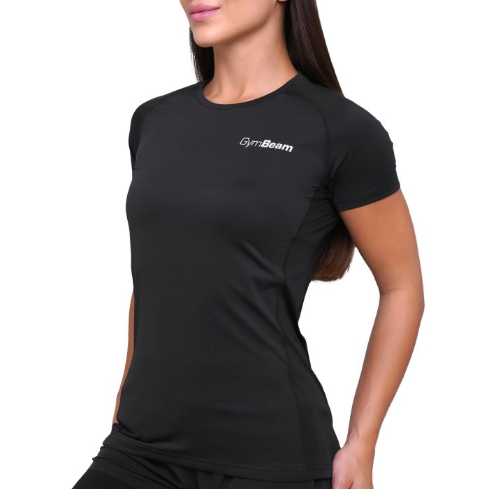 Women‘s Pulse Running T-shirt Black - GymBeam XXL