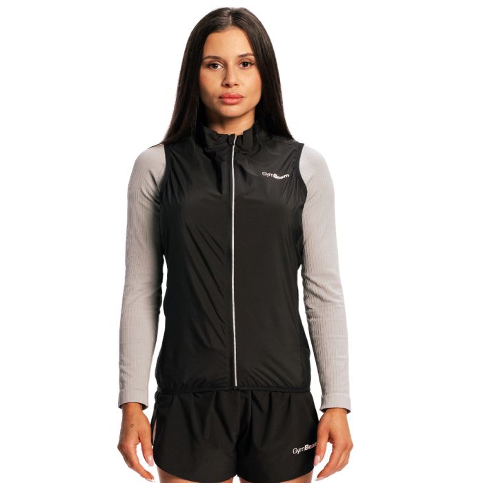Women‘s Pulse X Running Gilet Black - GymBeam XL