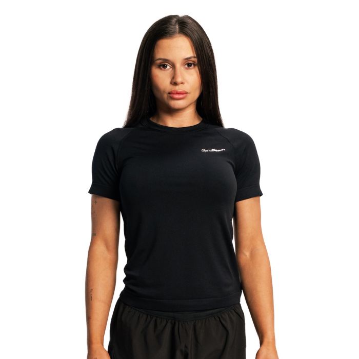 Women‘s Pulse X Running T-shirt Black - GymBeam XL