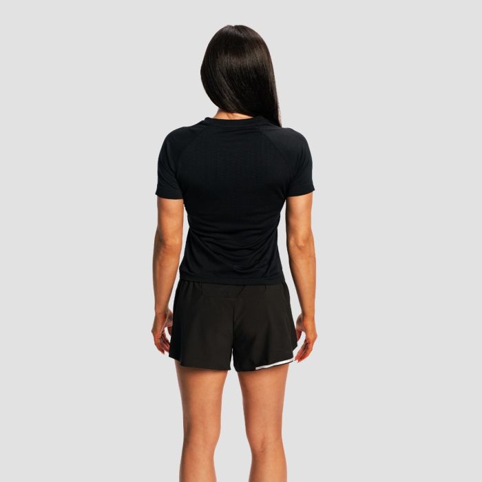 Women‘s Pulse X Running T-shirt Black - GymBeam XL
