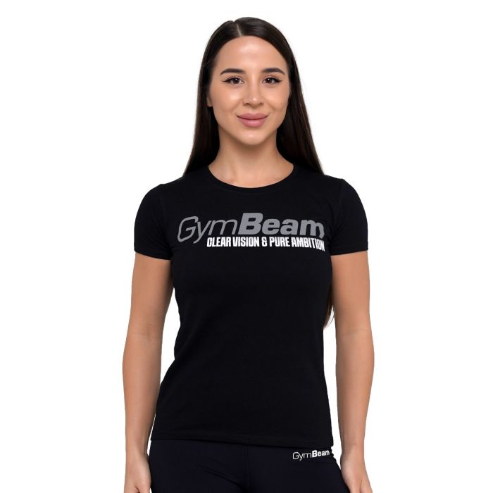 Women‘s Pure Ambition T-shirt Black - GymBeam XXL
