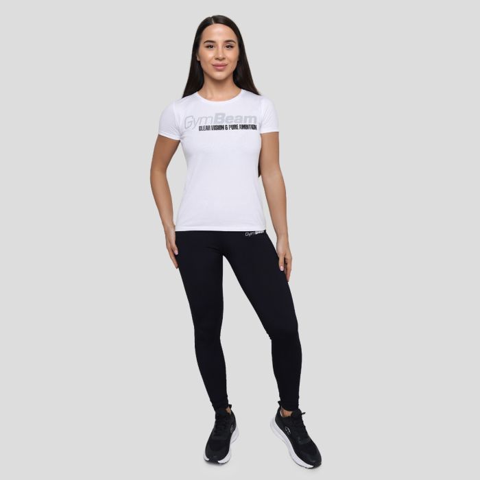Women‘s Pure Ambition T-shirt White - GymBeam XXL