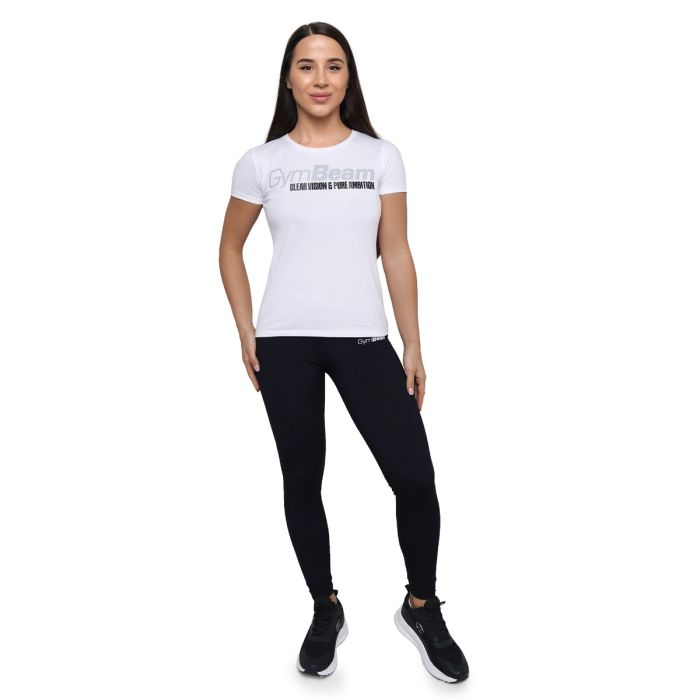 Women‘s Pure Ambition T-shirt White - GymBeam XXL