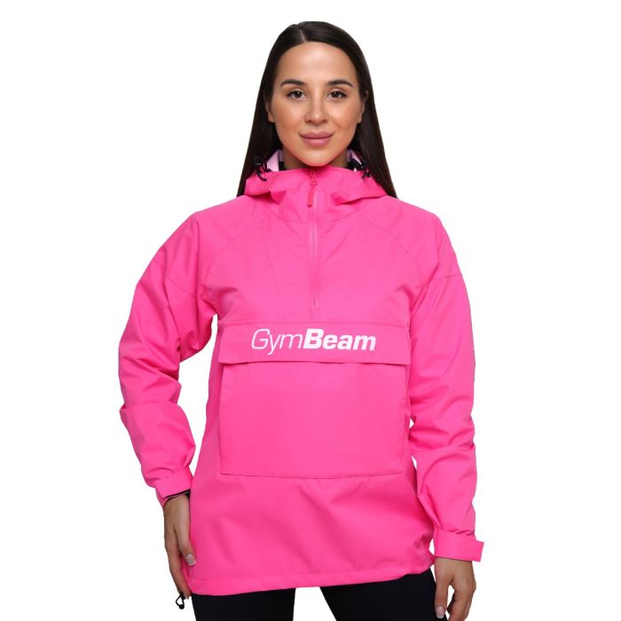 Women‘s Rain Smock Jacket Fuchsia - GymBeam XL