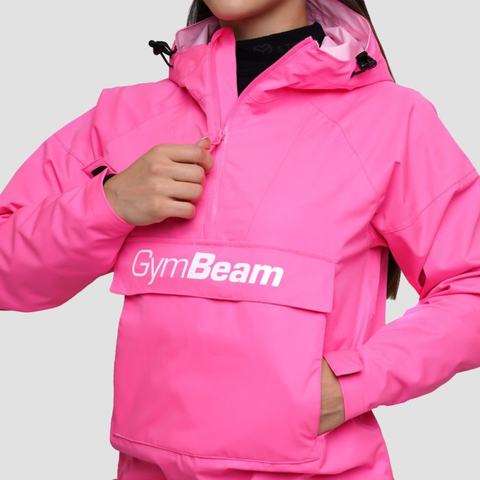 Women‘s Rain Smock Jacket Fuchsia - GymBeam XL
