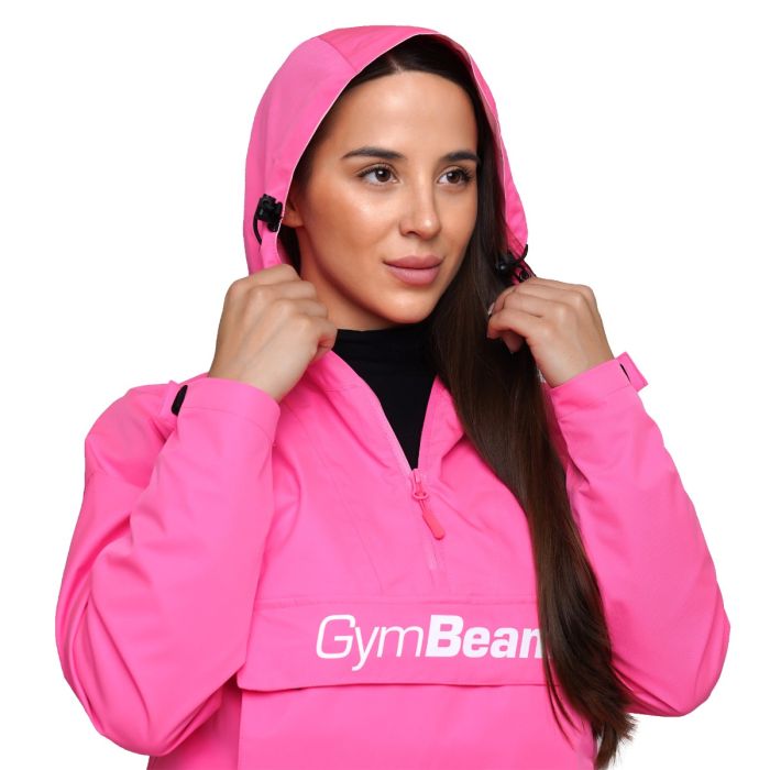 Women‘s Rain Smock Jacket Fuchsia - GymBeam XL