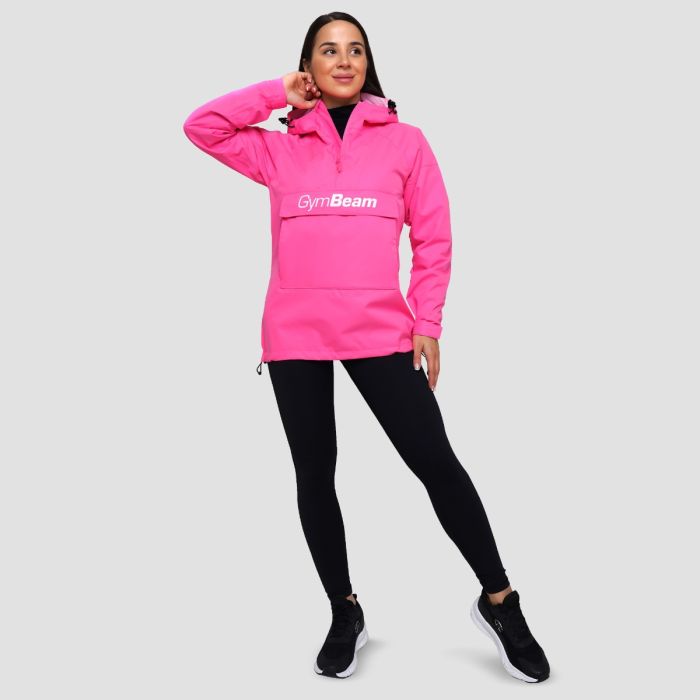 Women‘s Rain Smock Jacket Fuchsia - GymBeam XL