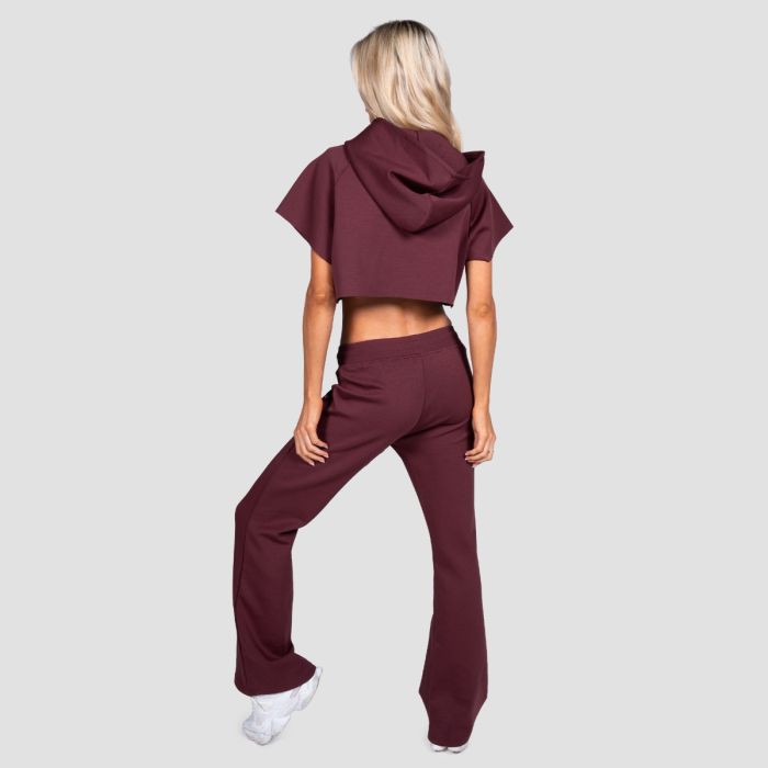 Women‘s Relay Cropped Hoodie Fig - GymBeam XXL