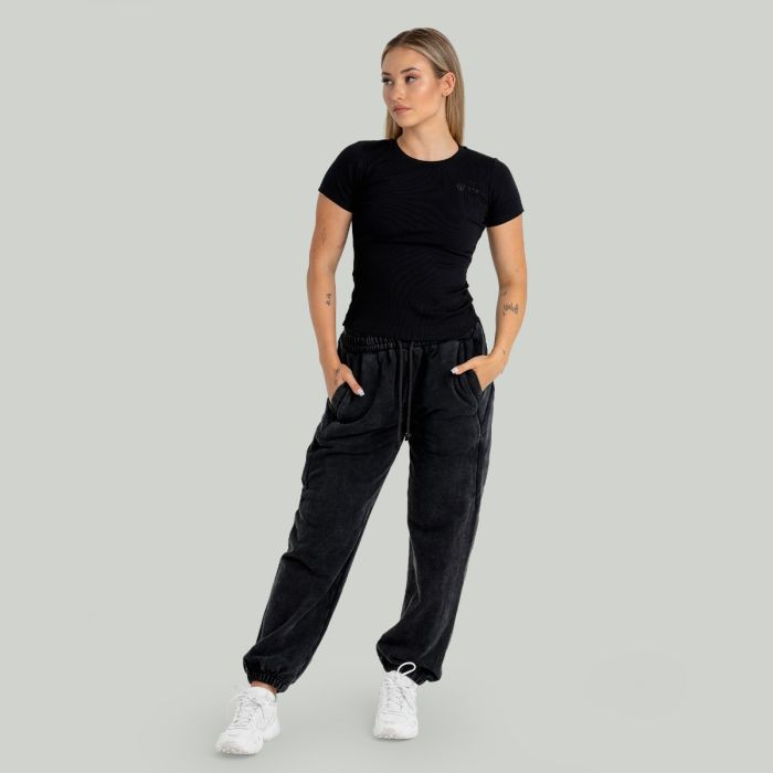 Women‘s Ribbed Tee Black - STRIX XL