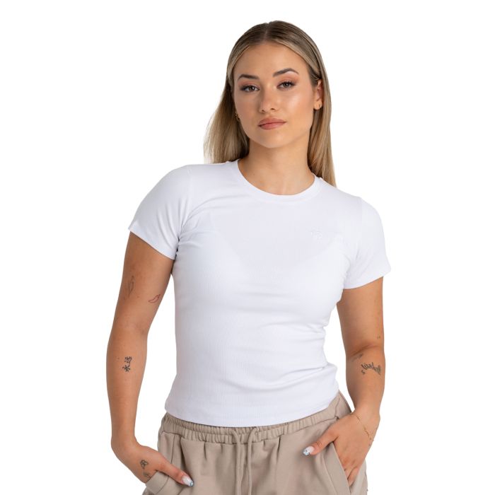 Women‘s Ribbed Tee White - STRIX XL