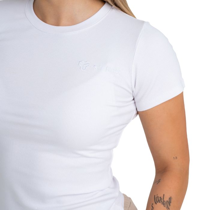 Women‘s Ribbed Tee White - STRIX XL