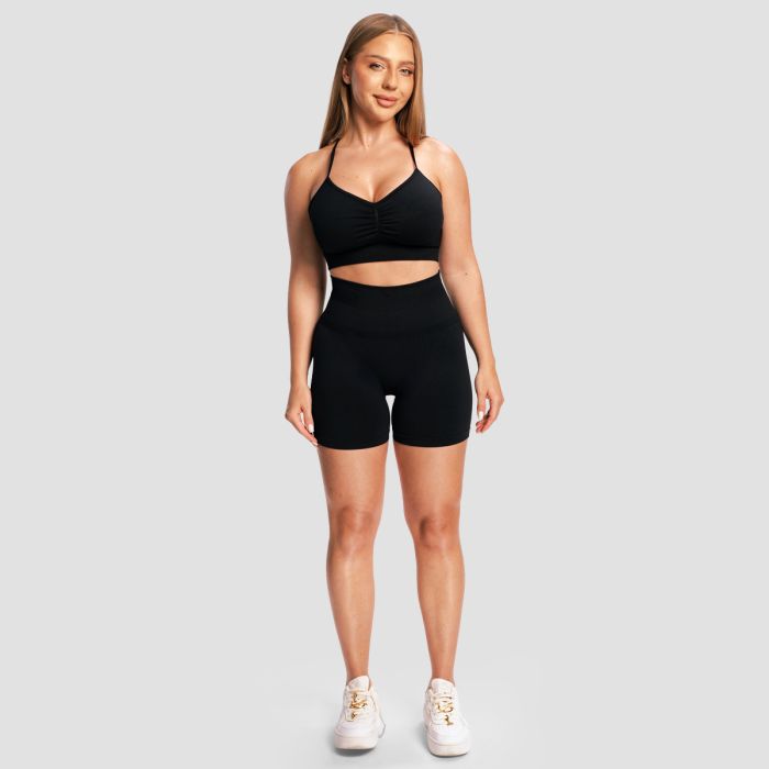 Women‘s Sculpt Seamless Shorts Black - GymBeam XL