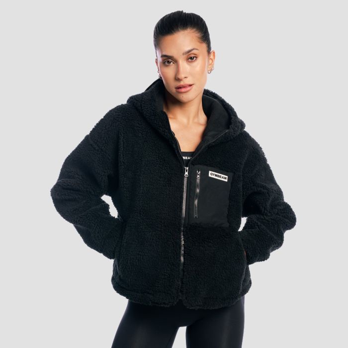 Women‘s Sherpa Jacket Black - GymBeam XXL