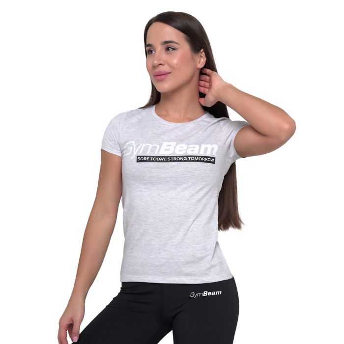 Women‘s Strong Tomorrow T-shirt Grey - GymBeam XXL