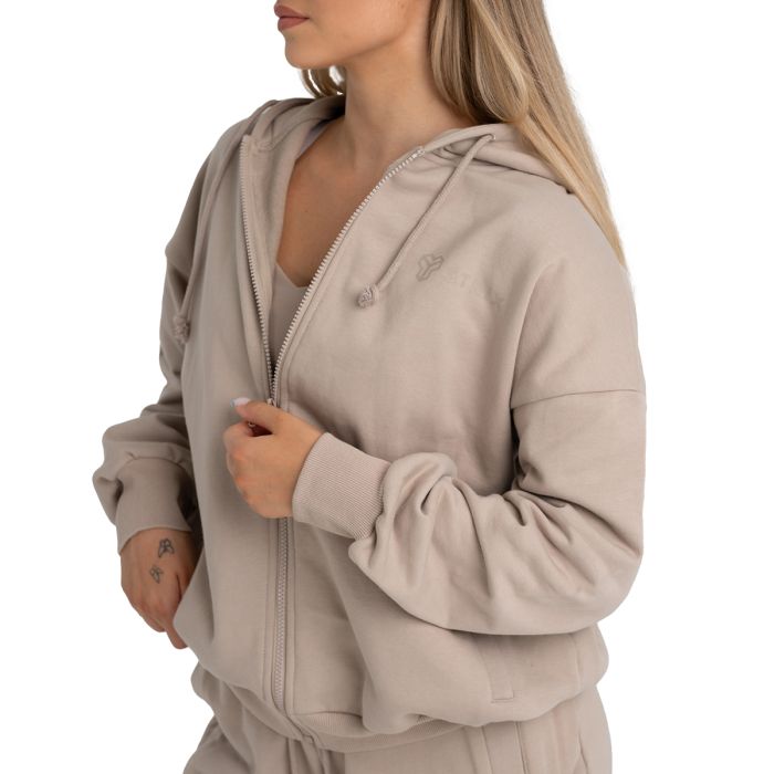 Women‘s Zip Hoodie Taupe - STRIX XL