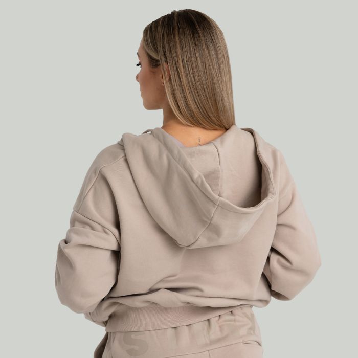 Women‘s Zip Hoodie Taupe - STRIX XL