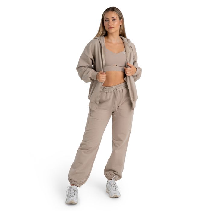 Women‘s Zip Hoodie Taupe - STRIX XL