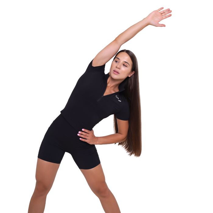 Women‘s Ignite Cropped T-shirt Black - GymBeam XL