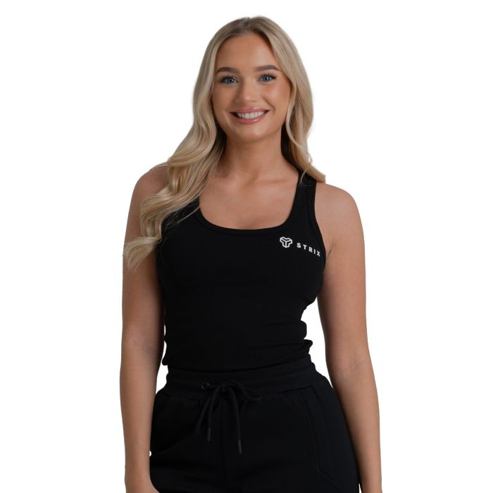 Women‘s Ribbed Tanktop Black - STRIX L