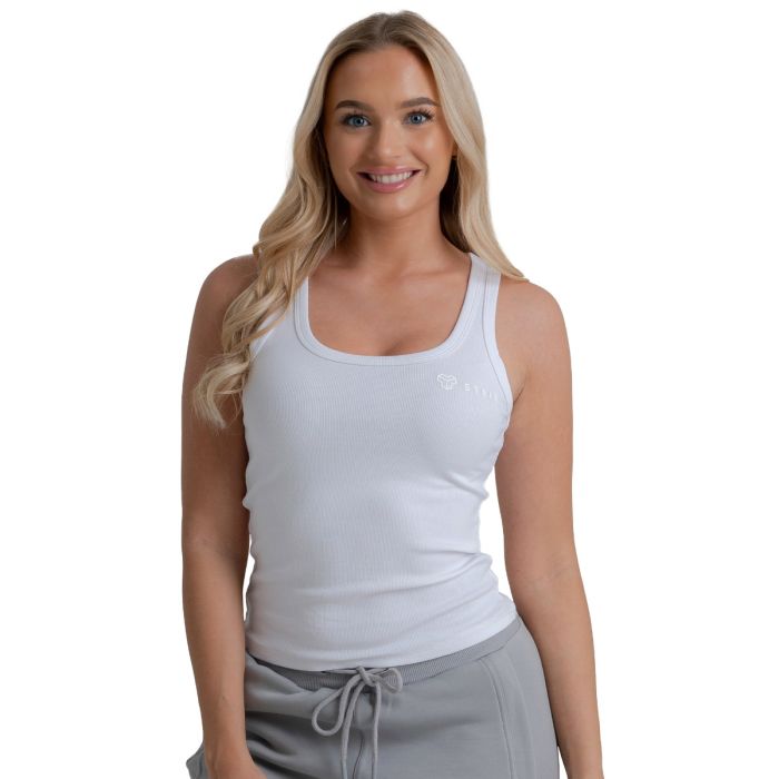 Women‘s Ribbed Tanktop White - STRIX XL