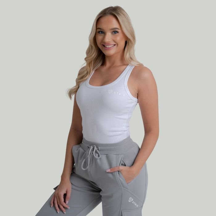 Women‘s Ribbed Tanktop White - STRIX XL